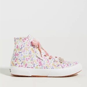 Love Shack Fancy X Superga Canvas Floral Hi Top Sneakers